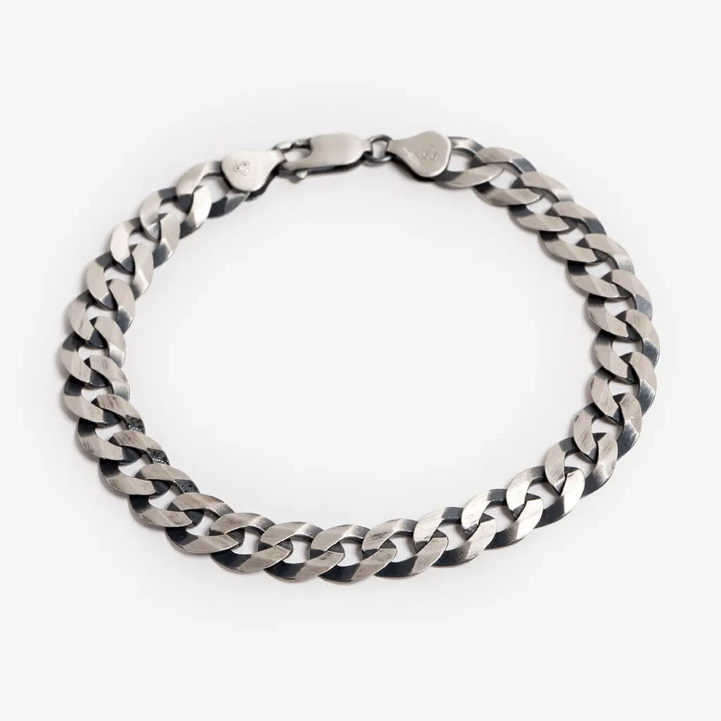 Maguire | 8" Oxidised Silver Curb Bracelet
