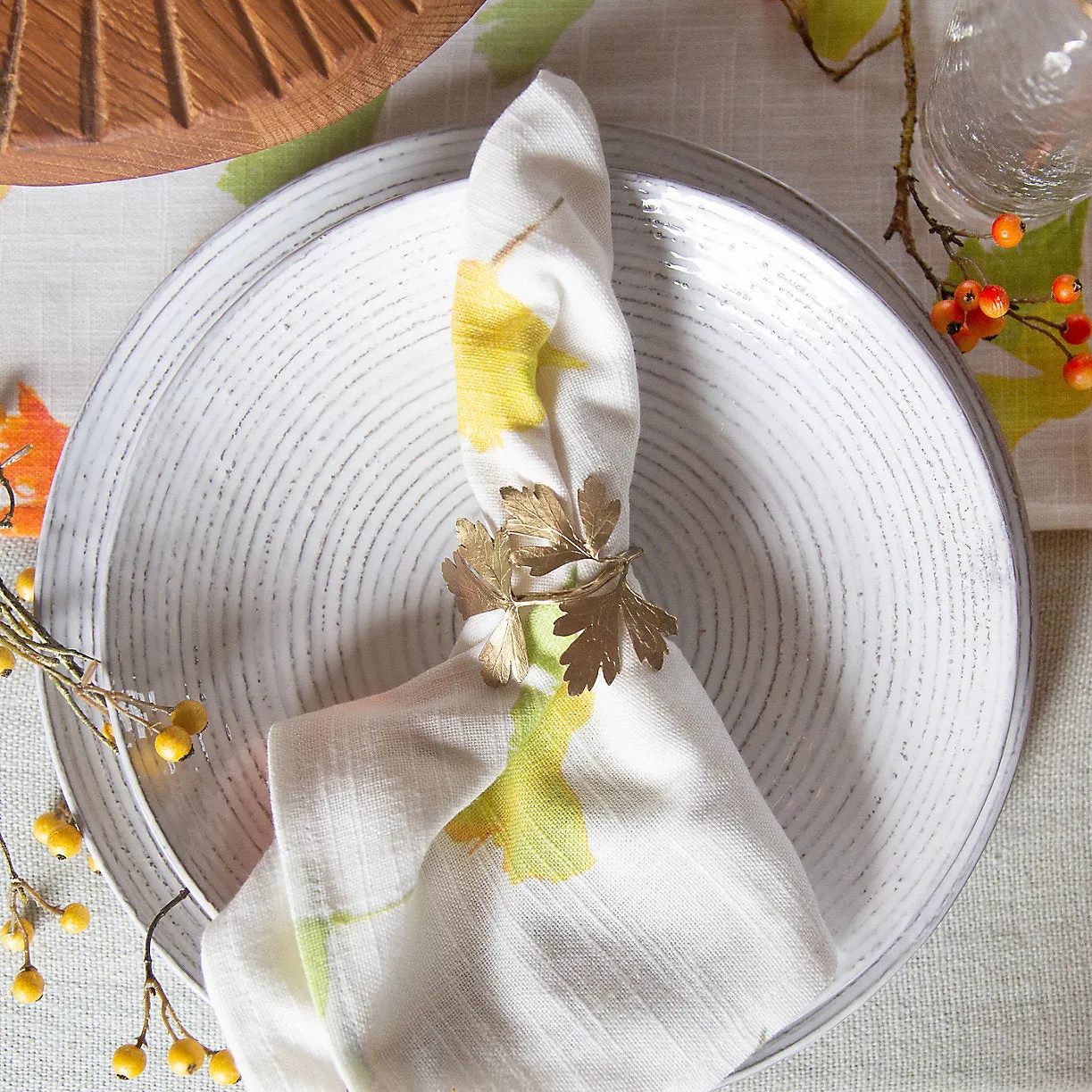 Michael Michaud Herb Assorted Napkin Rings Set for 8 from Silver Seasons