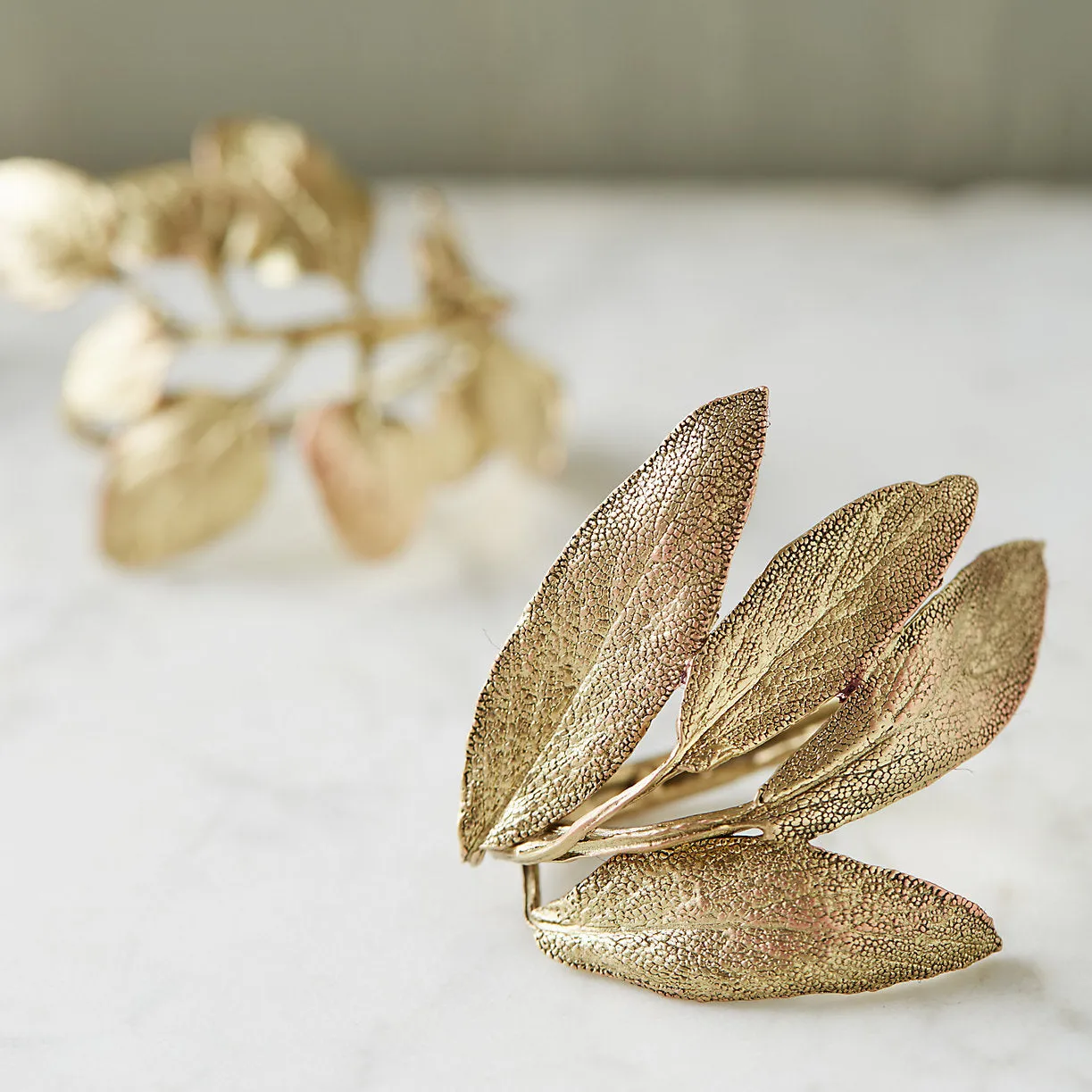 Michael Michaud Herb Assorted Napkin Rings Set for 8 from Silver Seasons