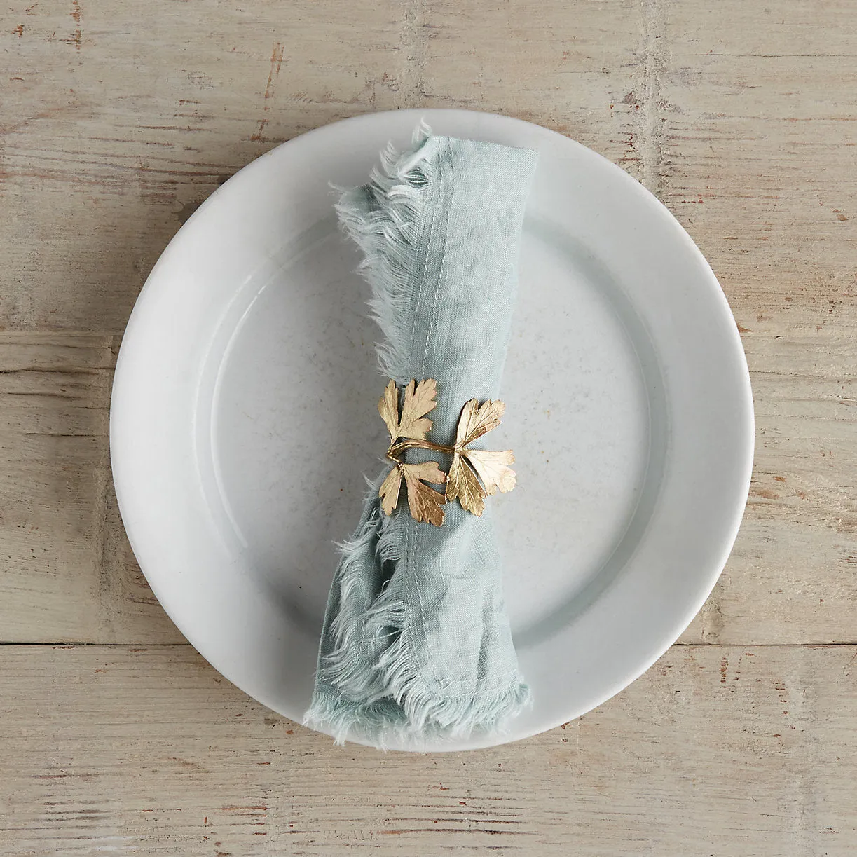 Michael Michaud Herb Assorted Napkin Rings Set for 8 from Silver Seasons