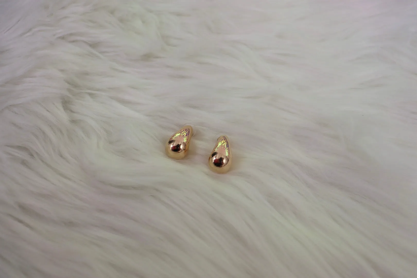Mini Gold Teardrop Hoops