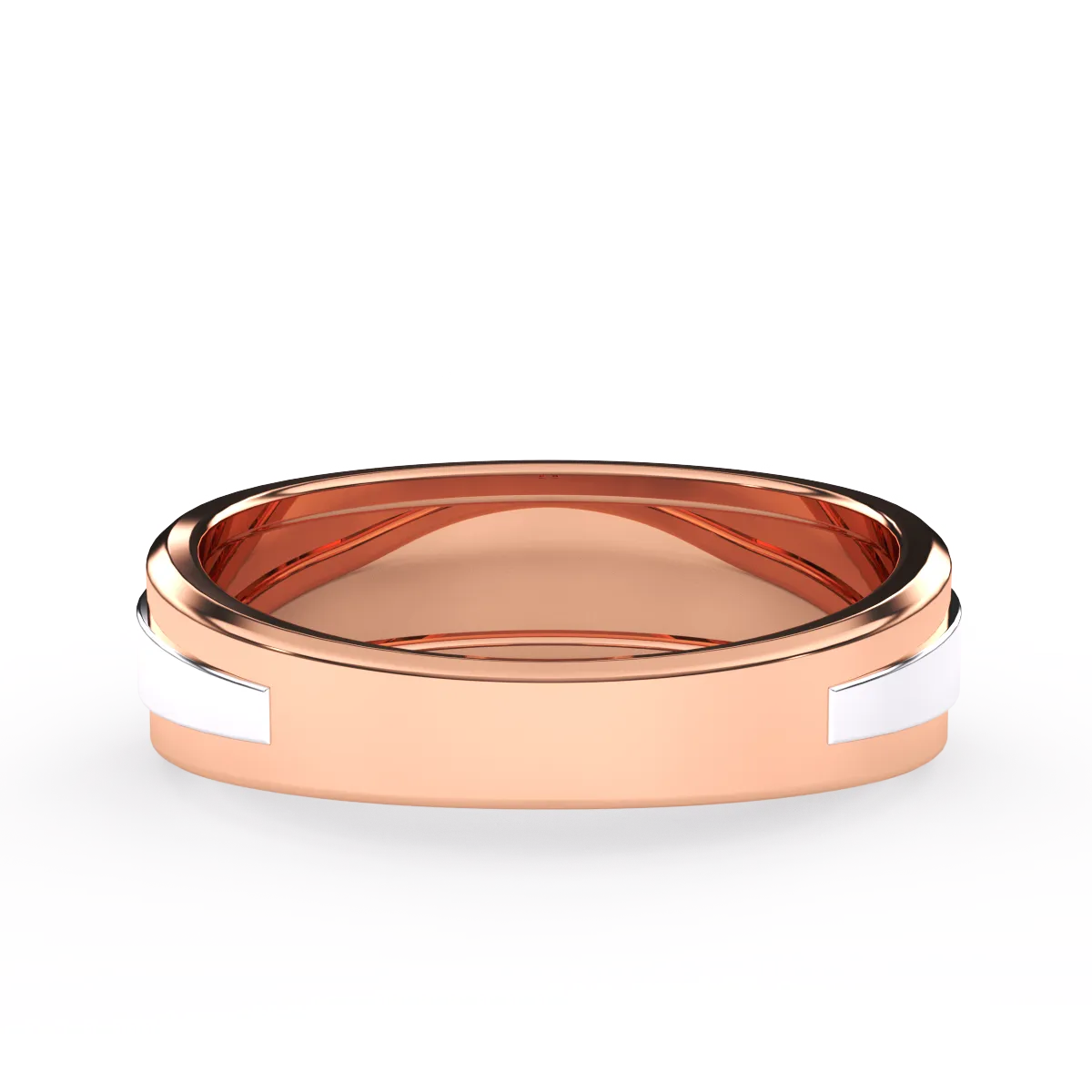 Minimalist Colorless Diamond Wedding Band