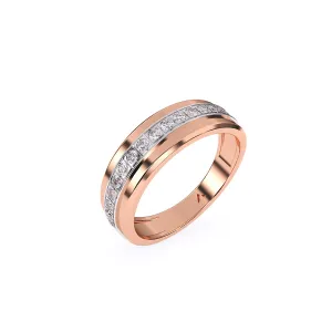 Minimalist Colorless Diamond Wedding Band