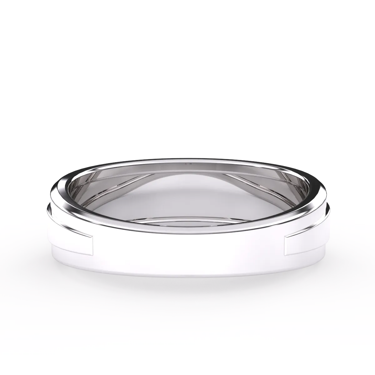 Minimalist Colorless Diamond Wedding Band