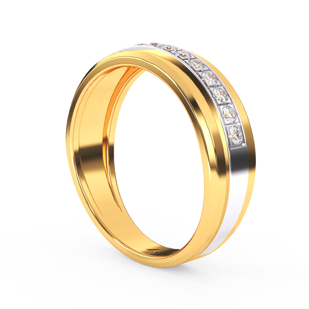 Minimalist Colorless Diamond Wedding Band