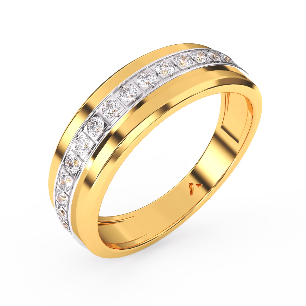 Minimalist Colorless Diamond Wedding Band