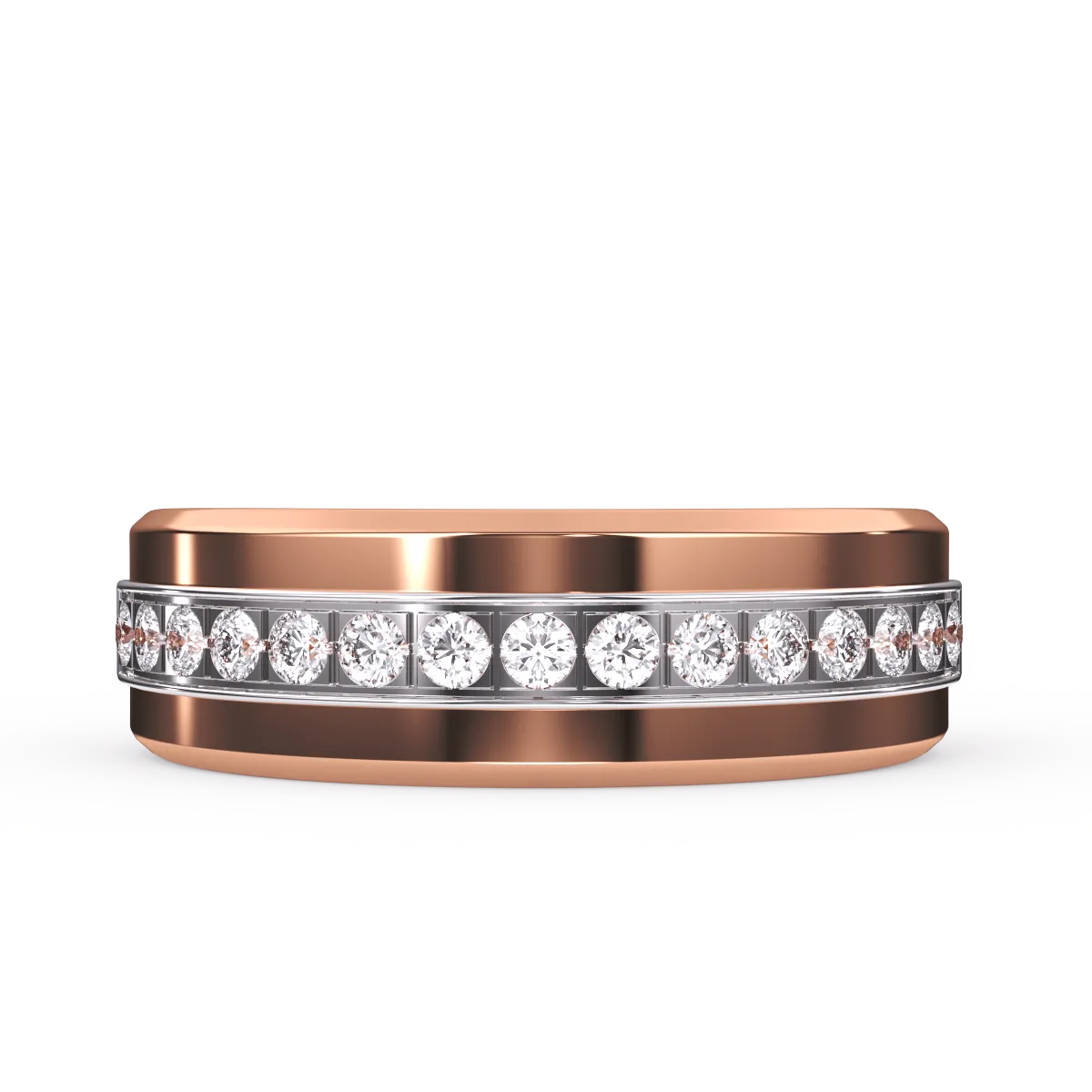 Minimalist Colorless Diamond Wedding Band