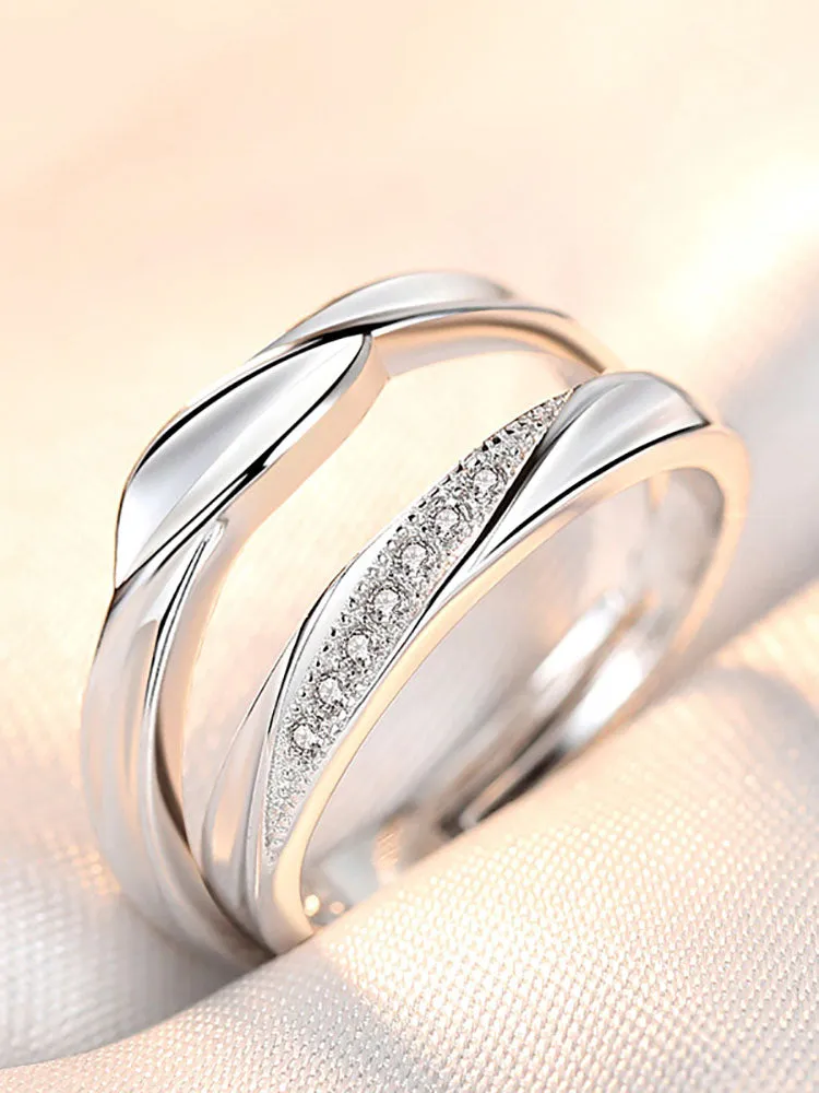 Minimalist Couple Plain Rings