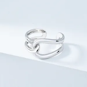Minimalist Crossed Cercle Ring