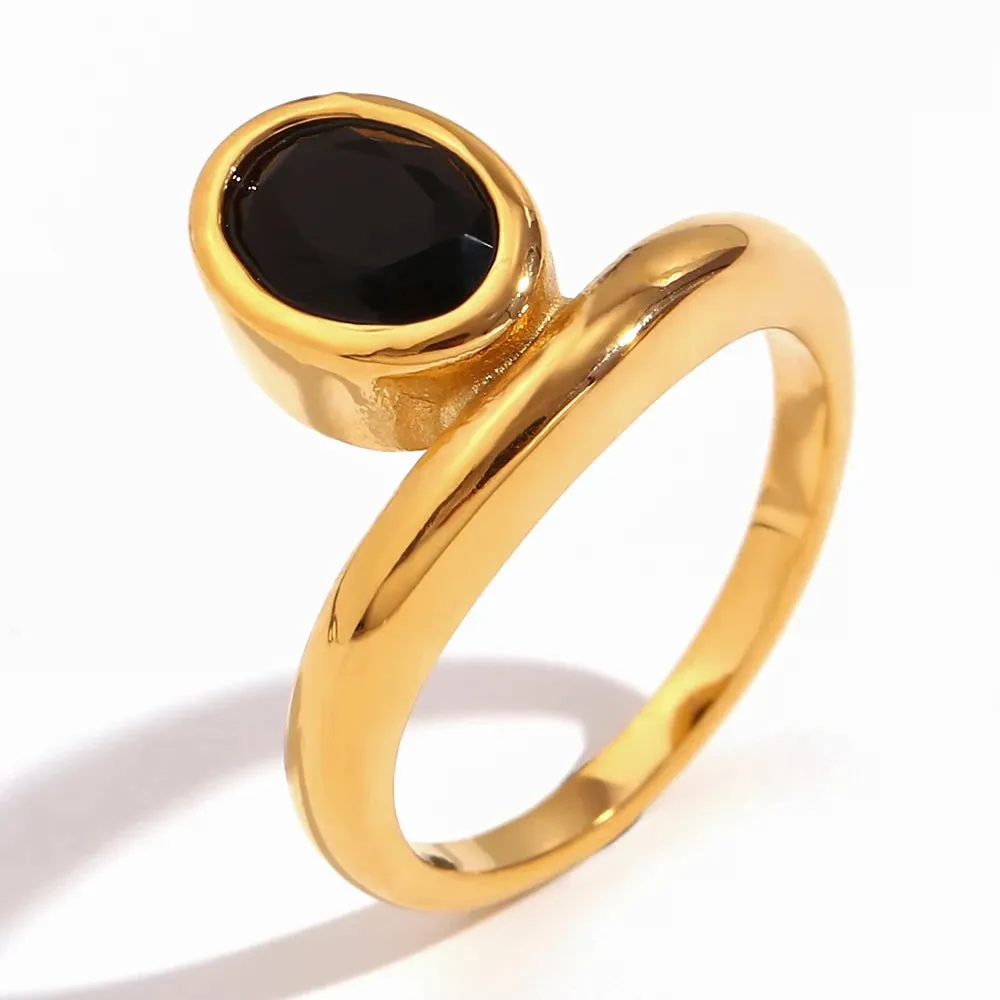 Minimalist Cubic Zirconia Oval Ring