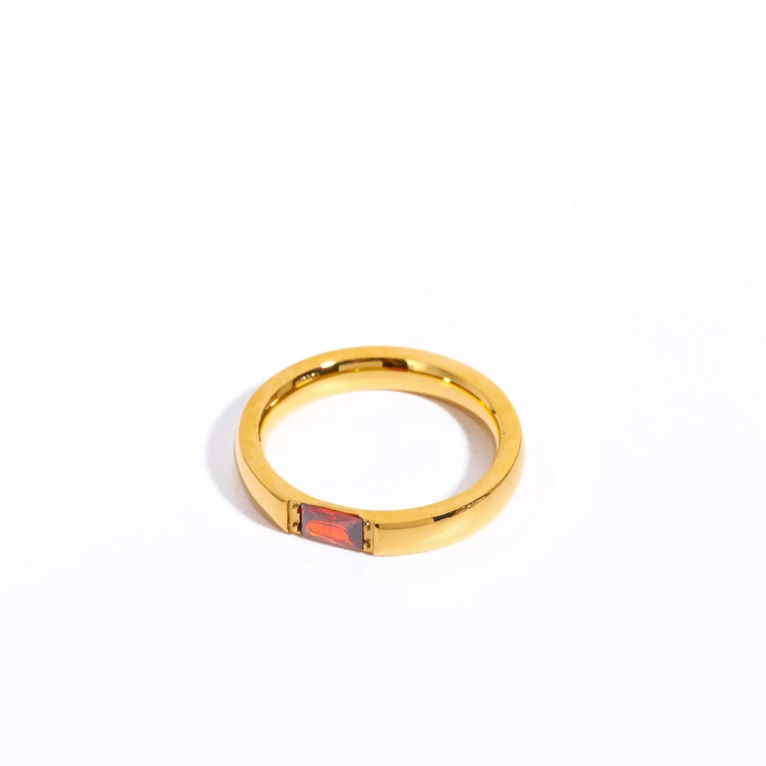 Minimalist Round Geometric Titanium Steel Electroplating Rings