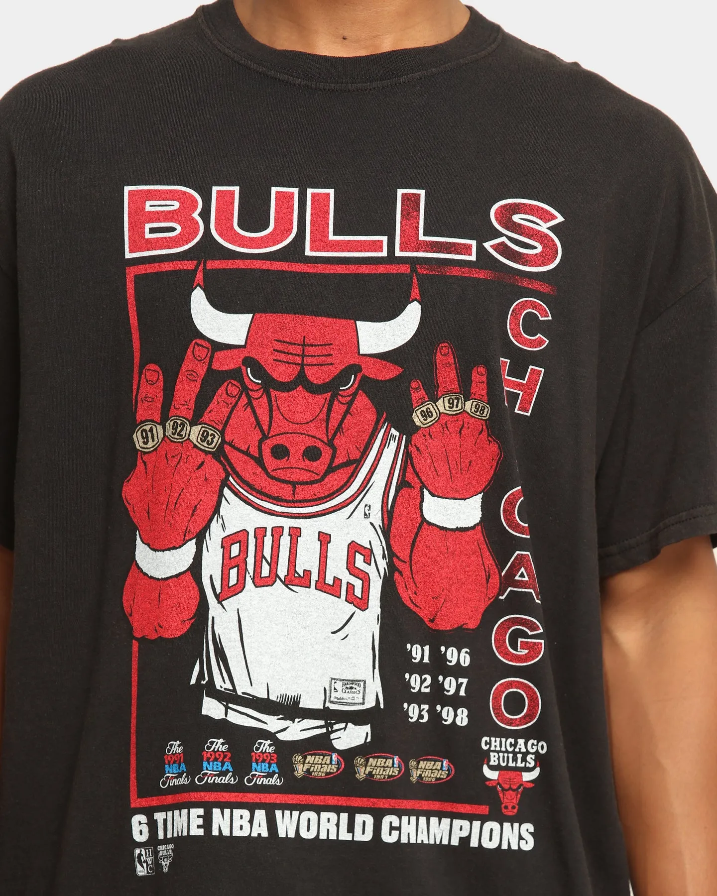 Mitchell & Ness Chicago Bulls Vintage Champs Rings T-Shirt Vintage Black