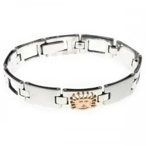 “Moschik”  Peruvian Inspired Sun God Sterling Silver & Gold Bracelet