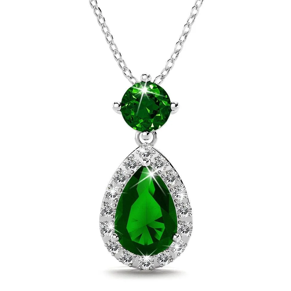 Mystique Bloom Necklace in Emerald