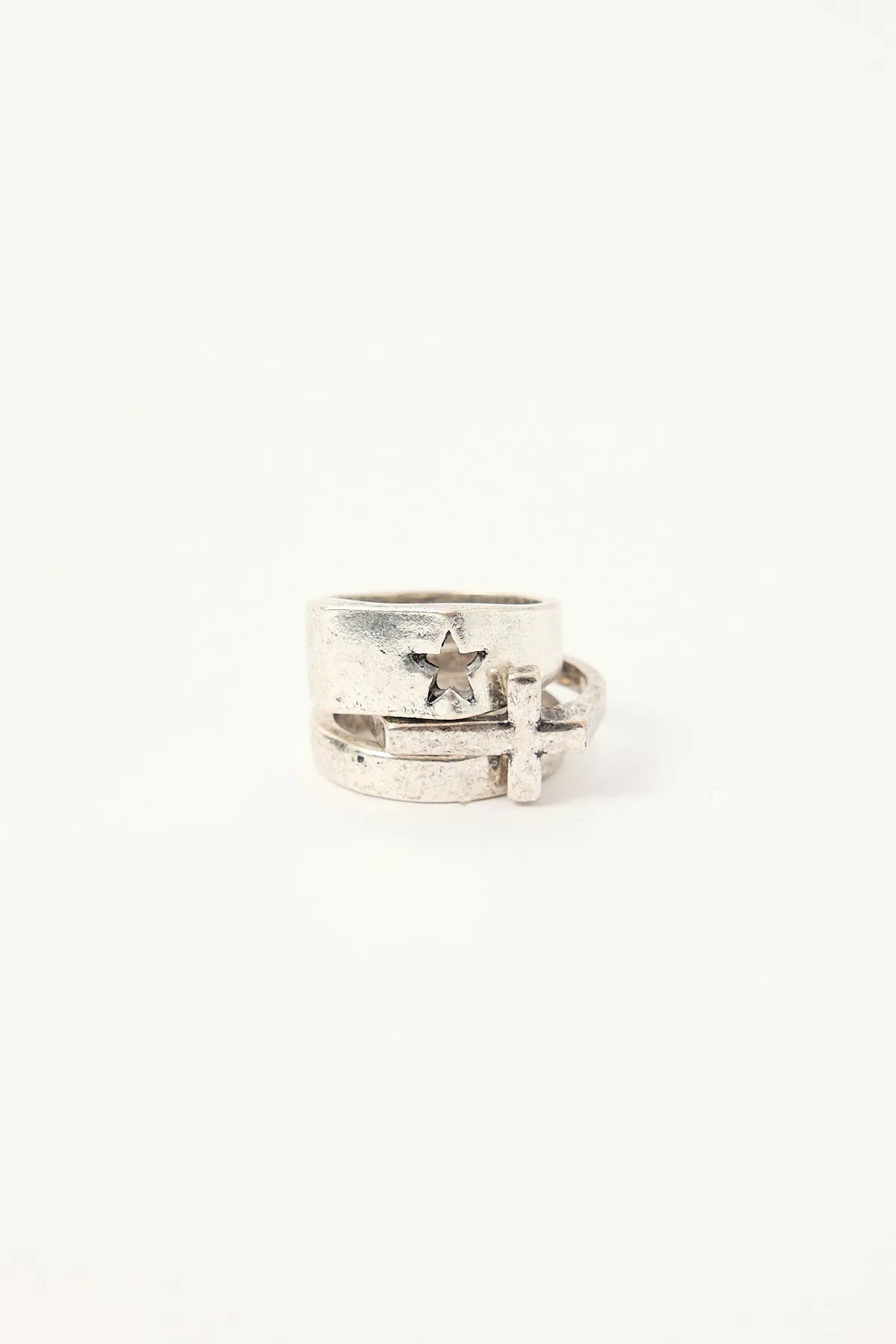 Neovision Shapes Rings 3 Pack Antique Silver
