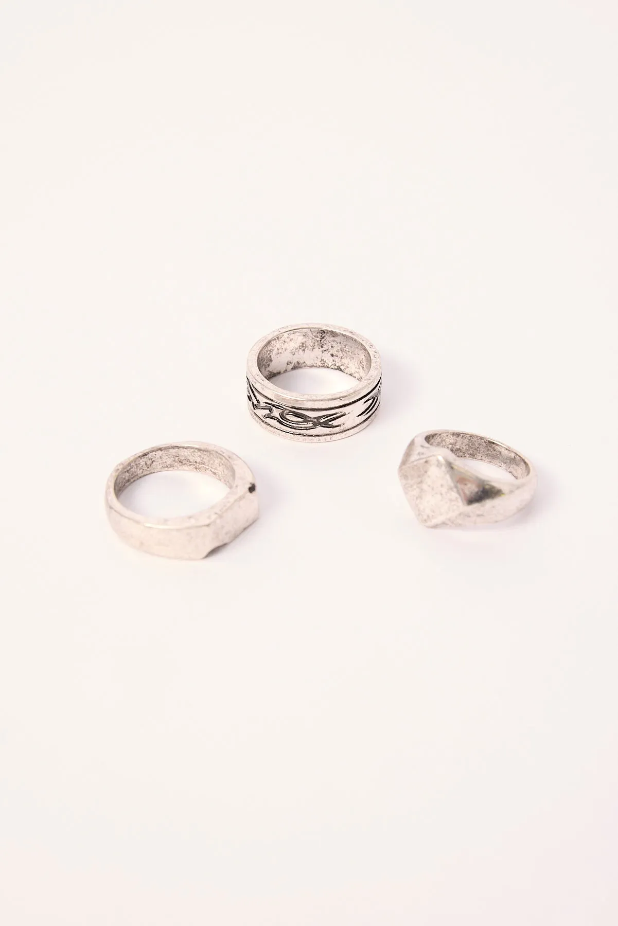 Neovision Tribal Rings 3 Pack Antique Silver