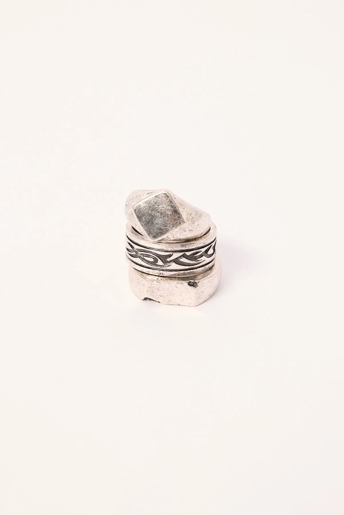 Neovision Tribal Rings 3 Pack Antique Silver