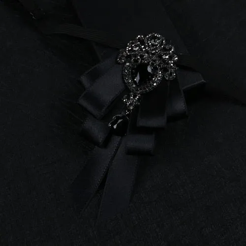 New High Quality Classic Bowties Neck Tie Ribbon Rhinestone Corsage Bowtie Cravat Gifts