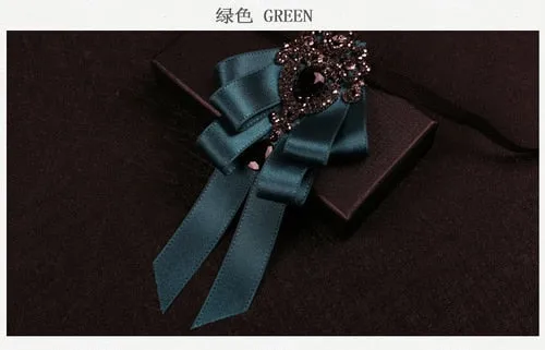 New High Quality Classic Bowties Neck Tie Ribbon Rhinestone Corsage Bowtie Cravat Gifts