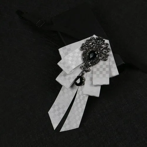 New High Quality Classic Bowties Neck Tie Ribbon Rhinestone Corsage Bowtie Cravat Gifts