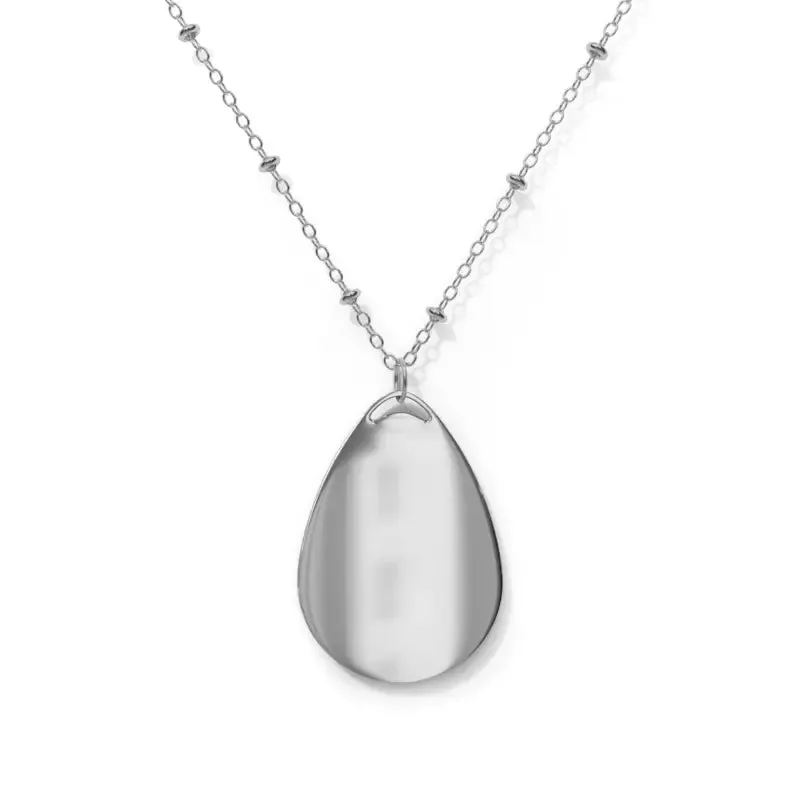 Oval Pendant Necklace Timeless Charm Robust Zinc Alloy