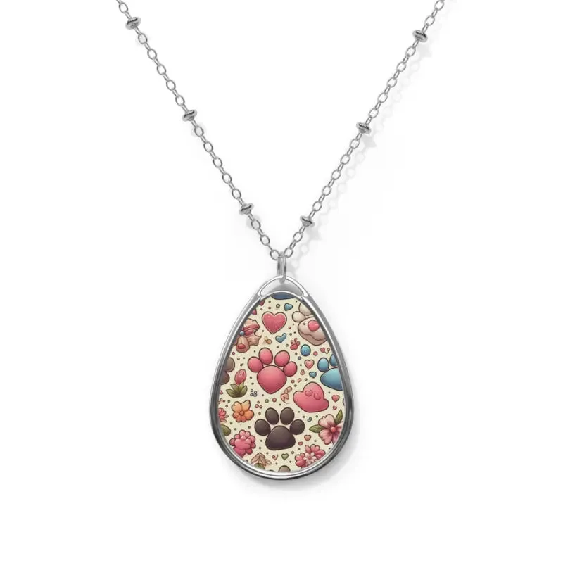 Oval Pendant Necklace Timeless Charm Robust Zinc Alloy
