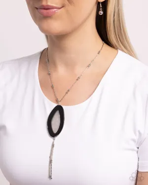 Paparazzi Necklace ~ Geode Gamble - Black