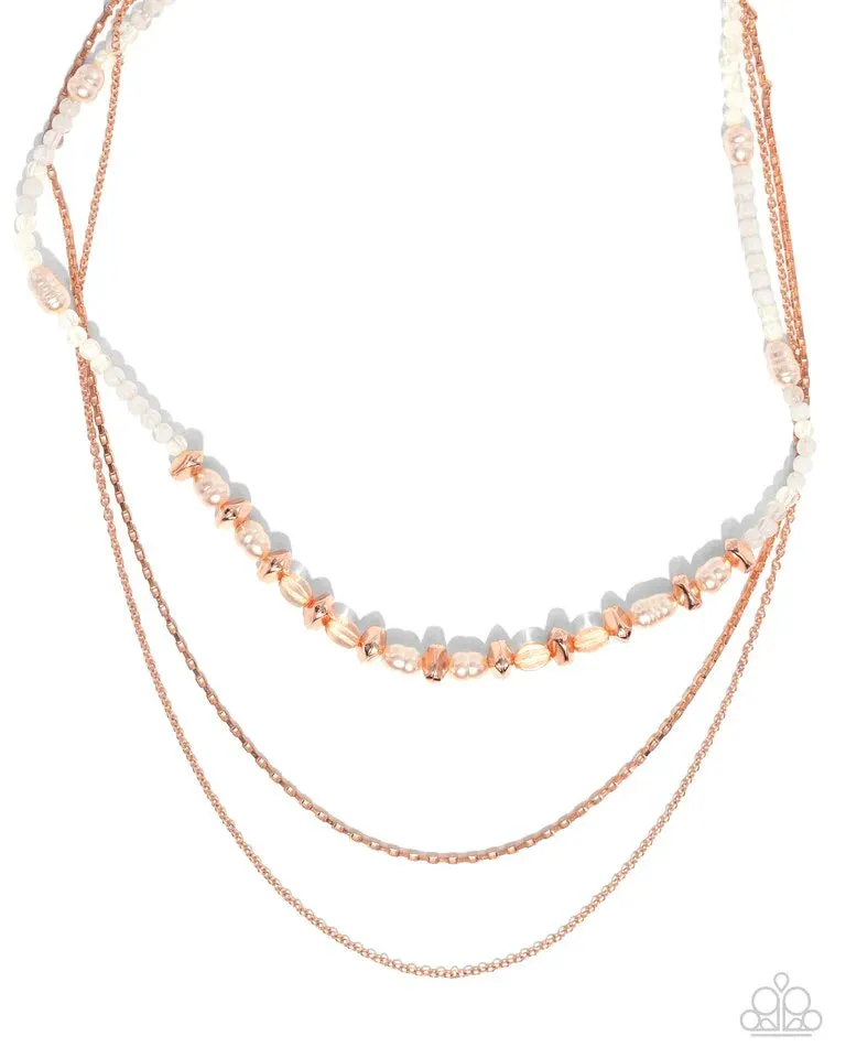 Paparazzi Paparazzi Necklace Pearl Profession - Copper Necklace