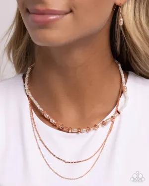 Paparazzi Paparazzi Necklace Pearl Profession - Copper Necklace