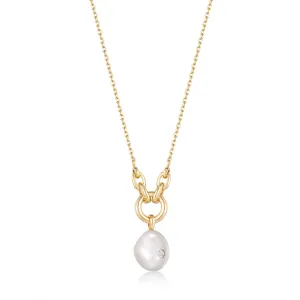 Pearl Sparkle Pendant Necklace