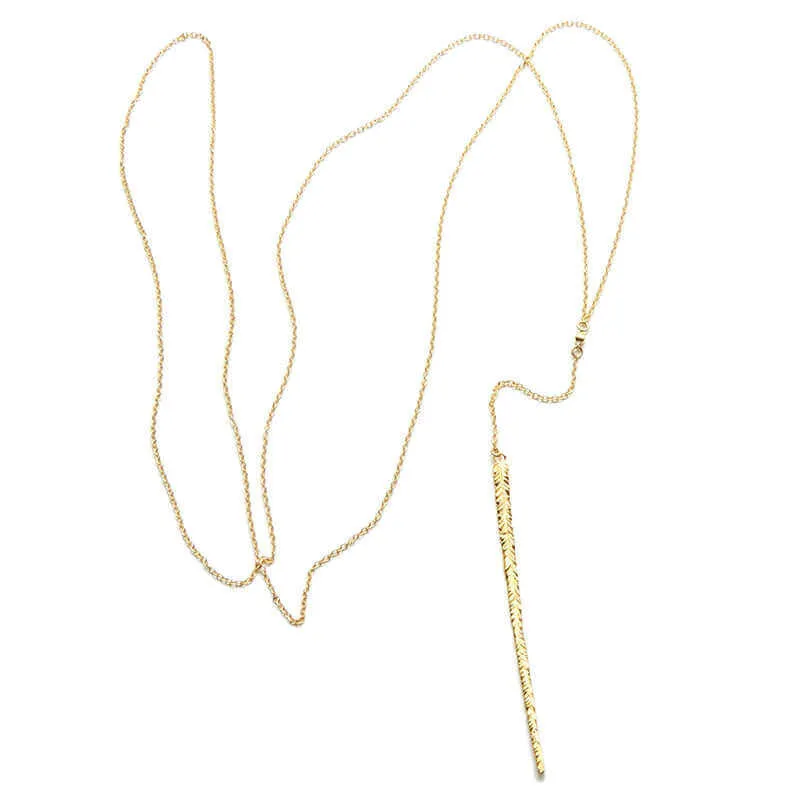 QUILL DROP PENDANT NECKLACE