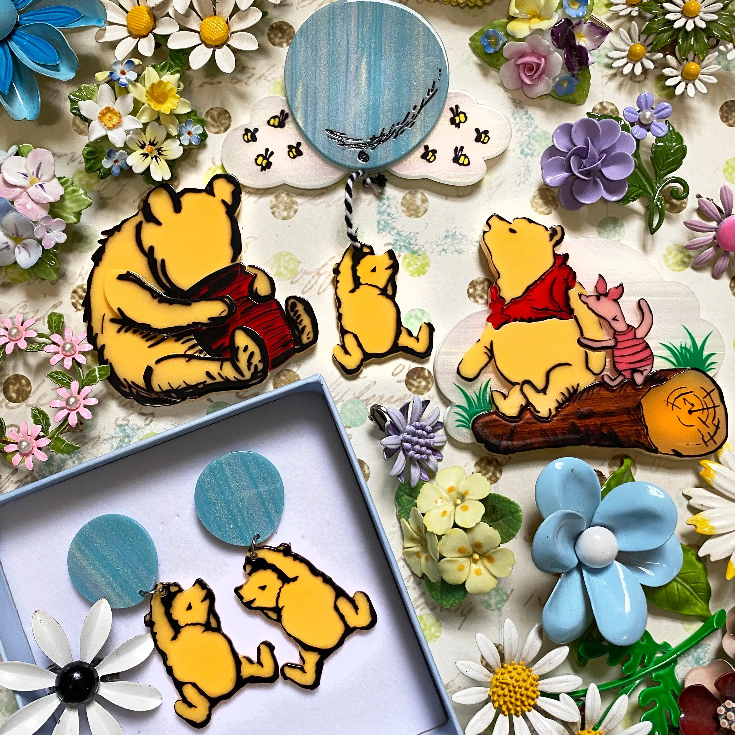 "Silly Old Bear" Brooch by Lipstick & Chrome