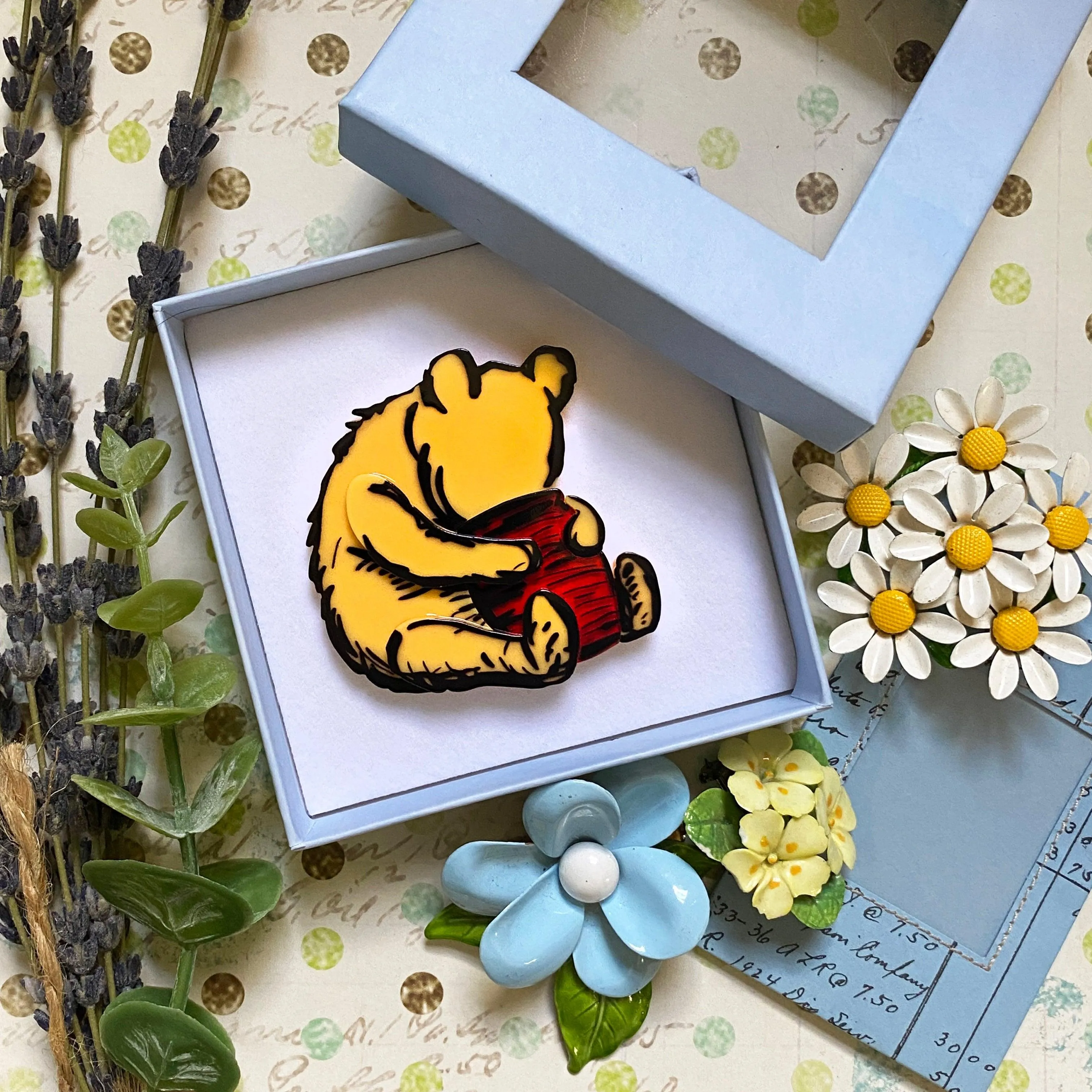 "Silly Old Bear" Brooch by Lipstick & Chrome