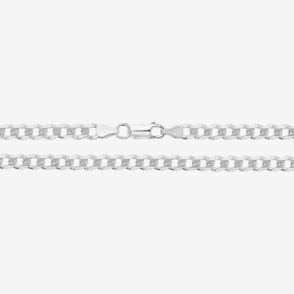 Ross | 8" Silver Curb Bracelet