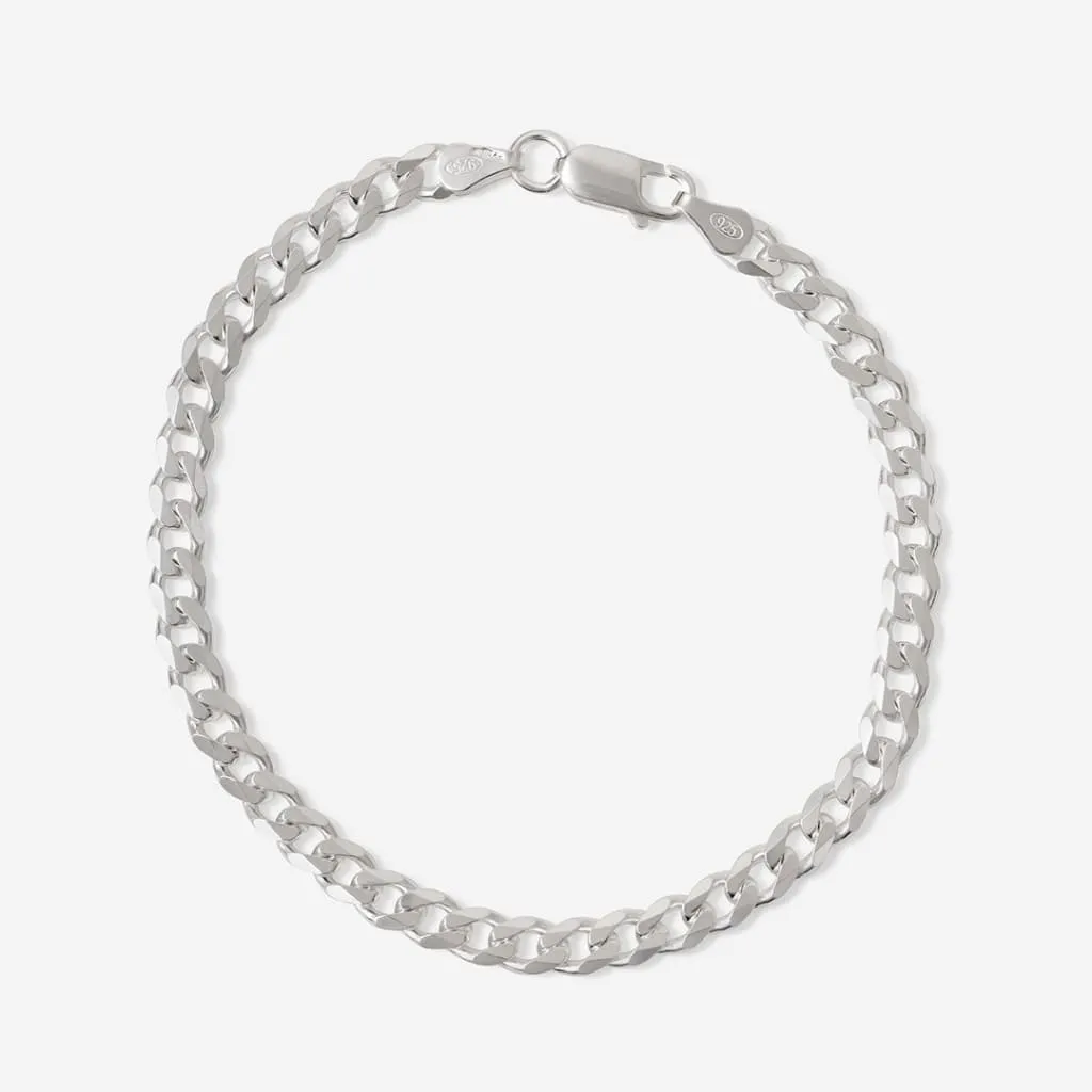 Ross | 8" Silver Curb Bracelet