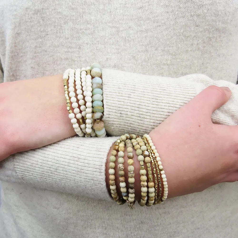 Scout Delicate White Fossil Jasper Wrap