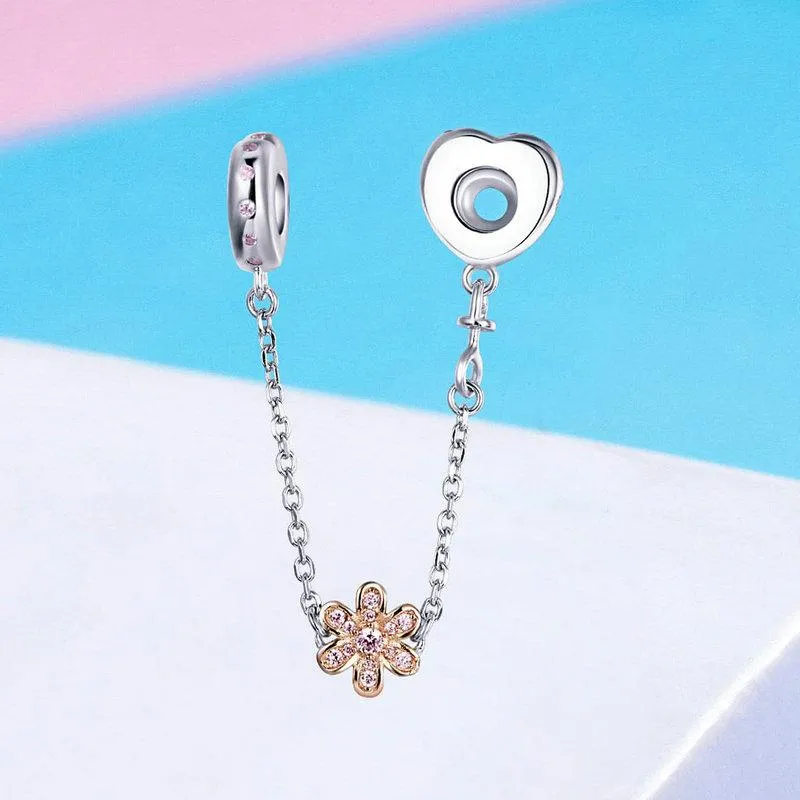 SHINING ZIRCON LOVE FLOWER BRACELETS CHAIN