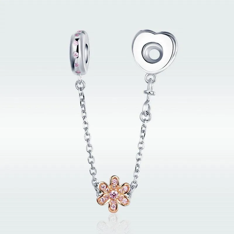 SHINING ZIRCON LOVE FLOWER BRACELETS CHAIN