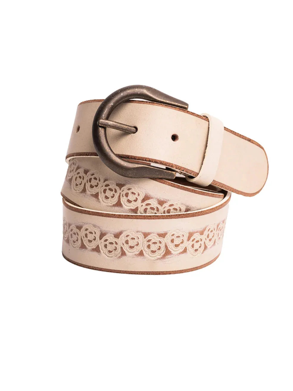 Silver Jeans Co. 38mm Genuine Leather Belt In White