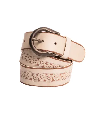 Silver Jeans Co. 38mm Genuine Leather Belt In White