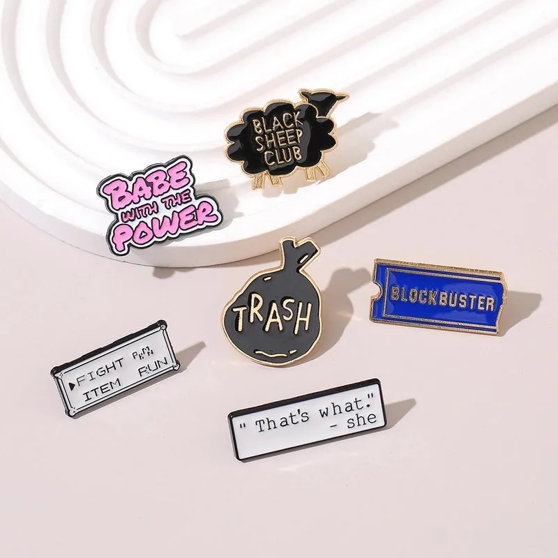 Simple Style Classic Style Letter Metal Men's Brooches