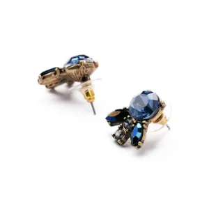 Statement Trendy Jewelry Elegant Resin Stone Flowers Antique Stud Earrings