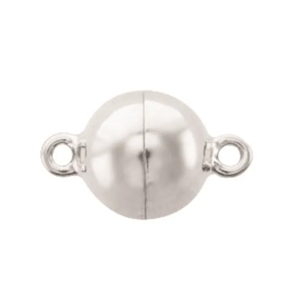 Sterling Silver 12mm Magnetic Ball Clasp