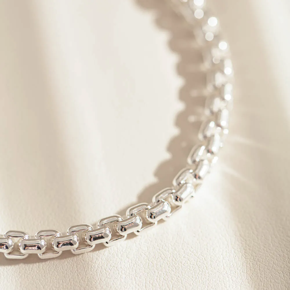 Sterling Silver Venetian Box Link Bracelet
