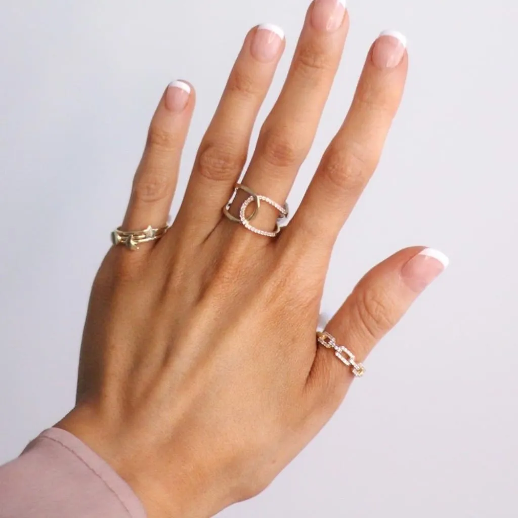 Sun Moon & Star Stacking Rings | 9ct Gold