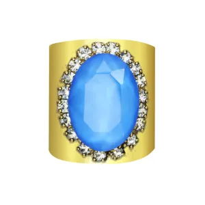SYDNEY ADJUSTABLE BLUE RING - TOVA