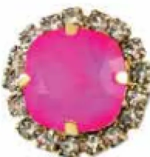 SYDNEY ADJUSTABLE ELECTRIC PINK RING - TOVA