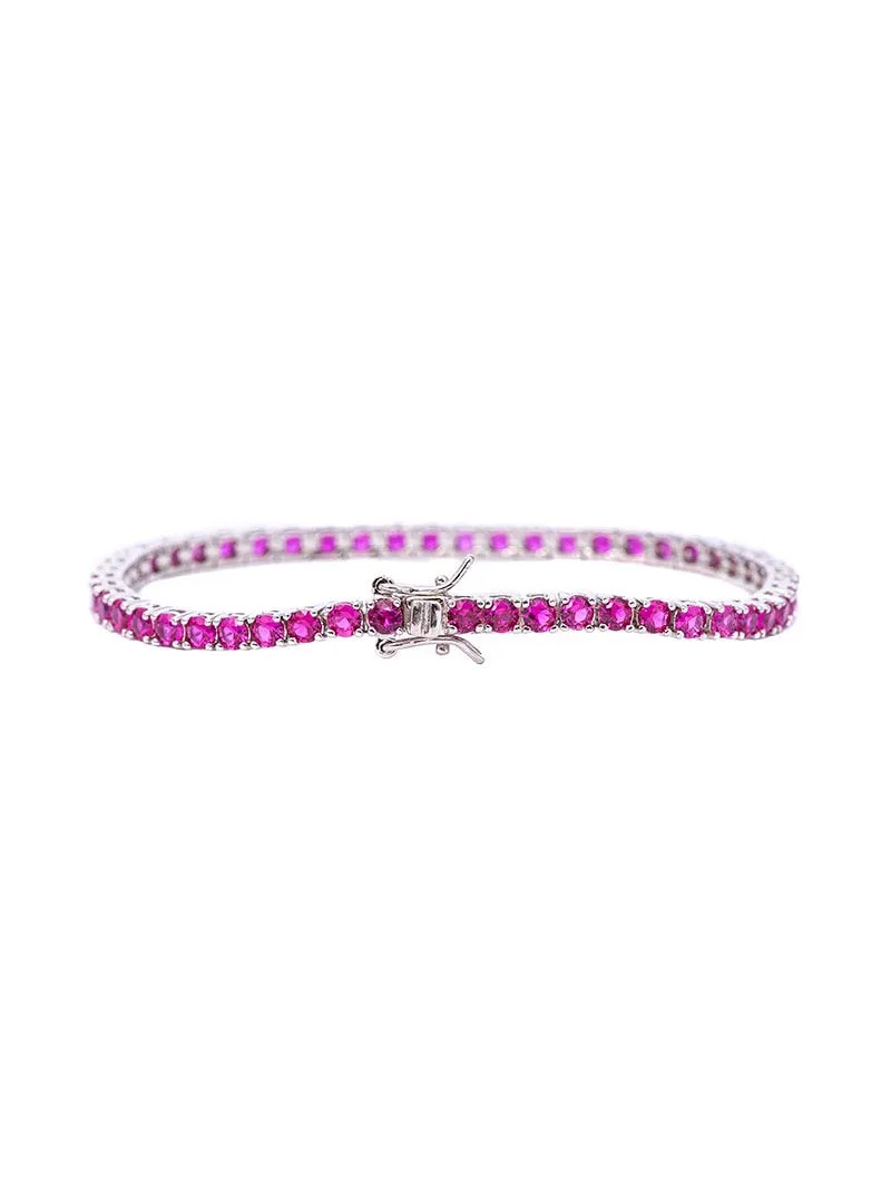TENNIS BRACELET IN FUCHSIA