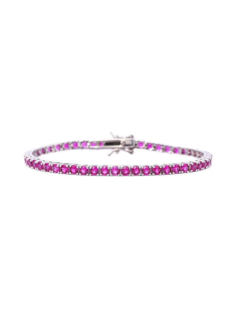 TENNIS BRACELET IN FUCHSIA