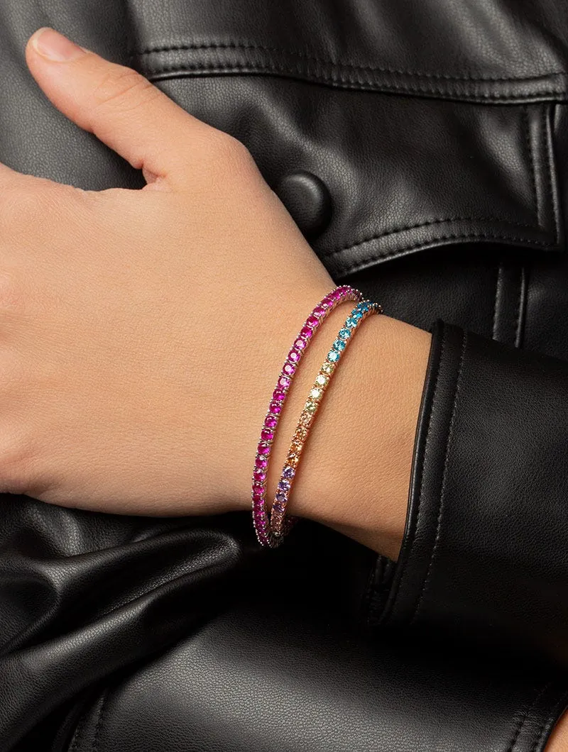 TENNIS BRACELET IN FUCHSIA